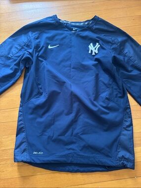 Nike NY Yankees Dri-FIT Pullover Jacket - Navy Blue